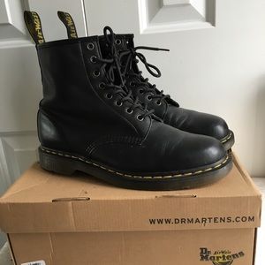 doc martens black lace up boots